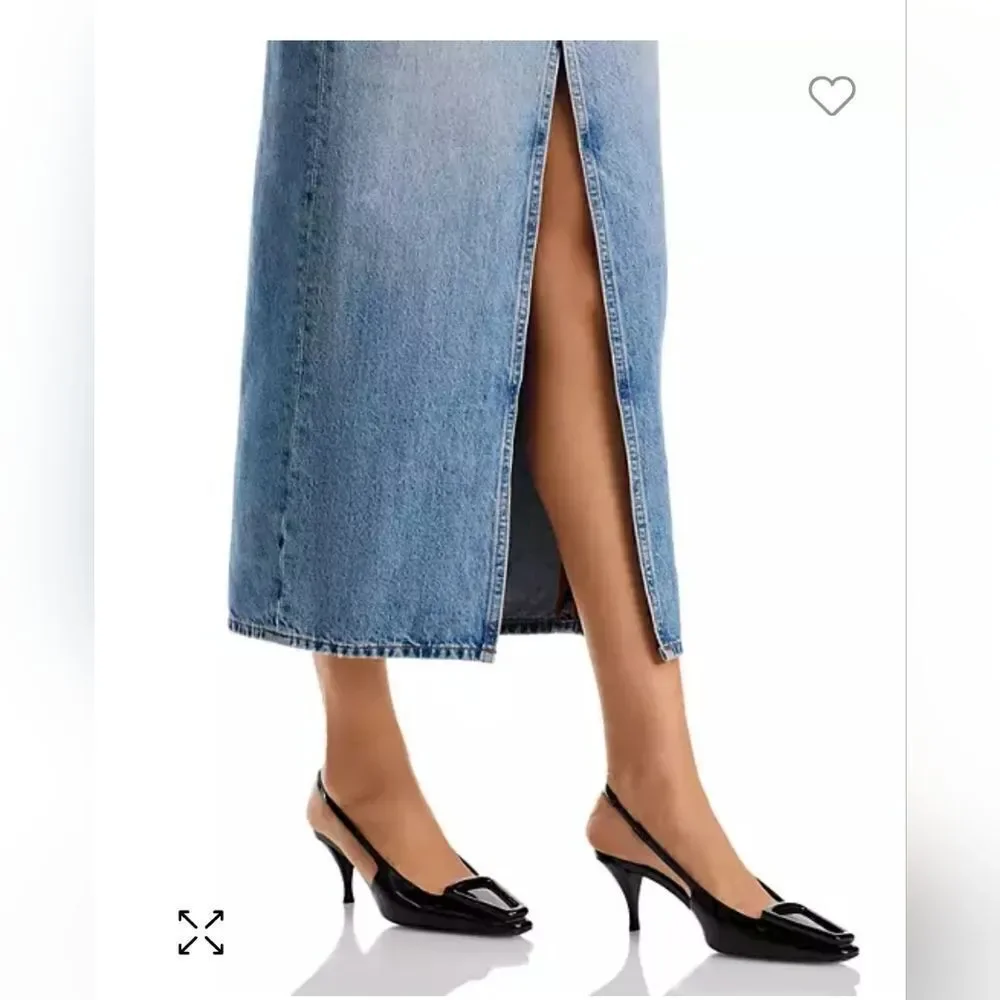 Derek Lam 10 Crosby Sutton High Waisted Denim Maxi Skirt - Picture 11 of 14